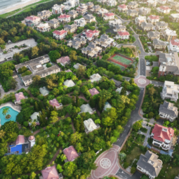 aerial-photography-villa-complex-luxury-resort-262x300